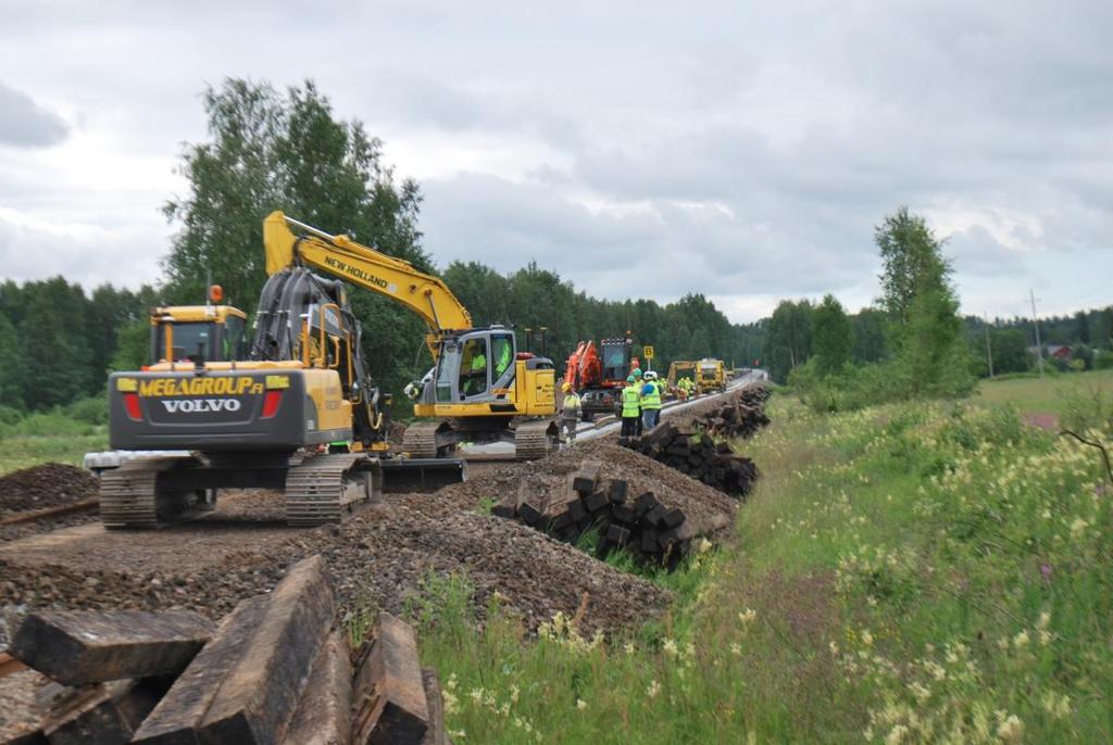 Nykyaikainen radan päällysrakennetyö