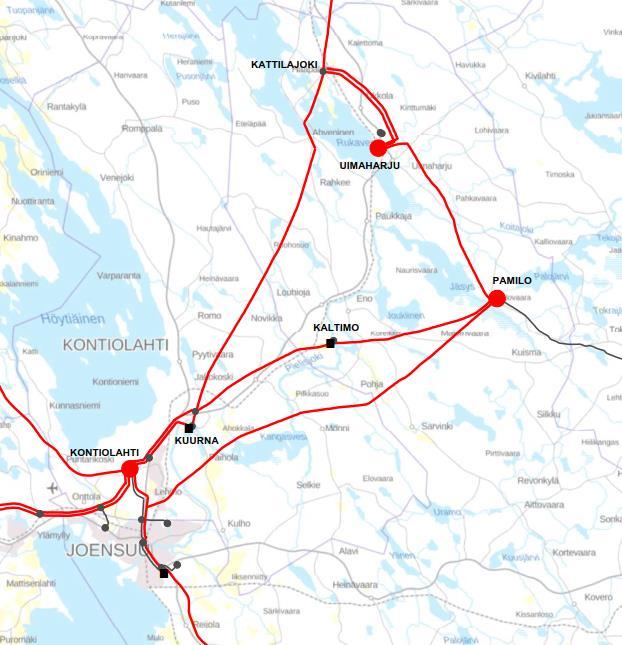 Fingrid uusii Pohjois-Karjalan sähköverkkoa - ikääntyneiden johtojen tilalle vahvat uudet yhteydet Yhteistyössä asiakkaiden kanssa laadittuun suunnitelmaan sisältyy sekä voimajohtojen että