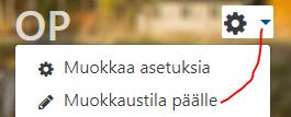 ja antamalla uusi nimi ja kuittaus Enter, DEVMOODLE lisää uusi aihe DEVMOODLE lisää uusi aihe osio ja anna nimi Laita Rattaan alta Muokkaustila päälle Rullaa sivun loppuun ja valitse Lisää aiheita.