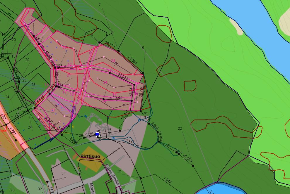 FCG SUUNNTTEU JA TEKNKKA OY oppuraportti (4)..4 P4 ilmiöitä kuten paineellista virtausta, taaksepäin virtausta sekä virtausreittien tulvimista ja padotusta. Kuva.