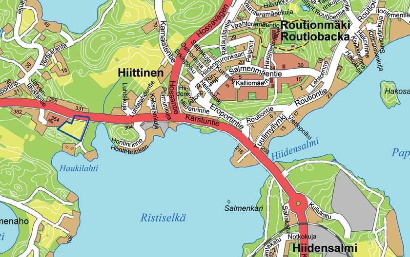 1 LÄHTÖKOHDAT SELVITYS SUUNNITTELUALUEEN OLOISTA ALUEEN YLEISKUVAUS Kaava-alue sijaitsee Paloniemen kaupunginosassa, Lohjan keskustasta luoteeseen Karstuntien varrella Lohjanjärven