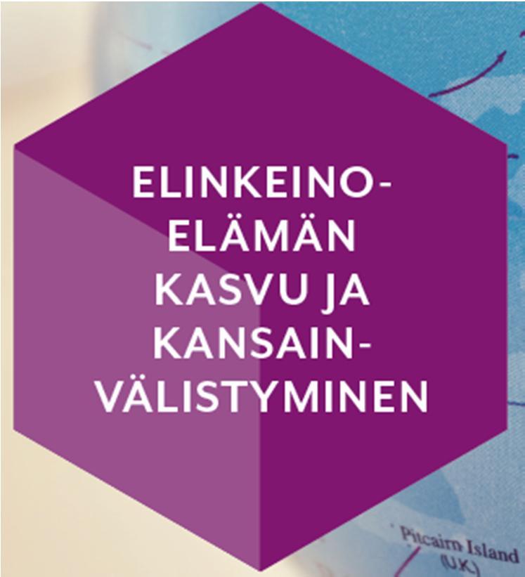 Tavoite: Etelä-Savo kasvaa kansainvälisyydestä ja digitaalisuudesta Etelä-Savo on Suomen yrittäjyysintensiivisintä aluetta.