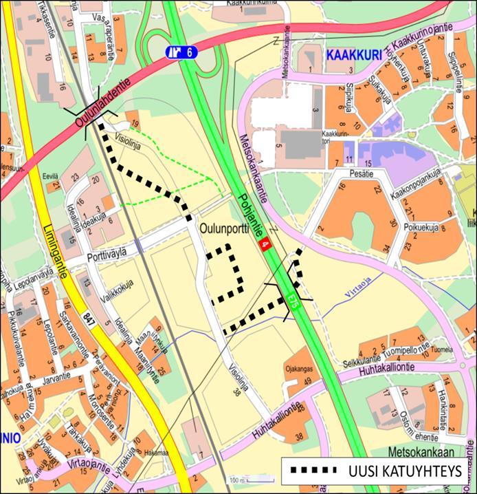 Toinen kuyheys kulkee vlien (Pohjnie) likulkuyheyden ku iään kkuriin, joss se liiyy Mesoknniehen uuden soliiymän ku. Mesoknnien soliiymään ue ääsuunnn käänymiskis j srekejärjesely.