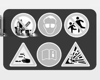 Auton hoito 137 Varoitustarra Symbolien merkitys: Kipinät, avotuli ja tupakointi kielletty. Suojaa aina silmät. Räjähdysherkät kaasut voivat aiheuttaa sokeutumisen tai loukkaantumisen.