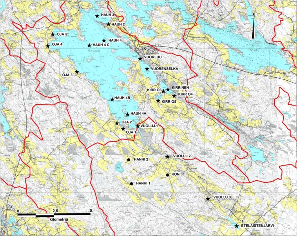 Näytepisteet 2013 Oja 1 6778934 367569 0,68 Oja 2 6779352 367147 8,76 Oja 3 6783030 364563 5,79 Oja 4 6784912 362639 0,72 Oja 5 6785708 363025 1,91 Vuoluj.