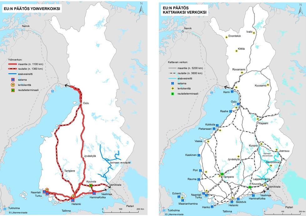 Core Network Comprehensive Network Core Network Road (approx. 1100 km) Railway (approx.