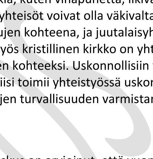 Ikääntyneisiin kohdistuvien rikosten ennalta estämisellä on suuri merkitys, sillä rikoksen uhriksi joutumisella voi olla ikääntyneelle hyvin vakavat fyysiset ja henkiset seuraukset ja se voi