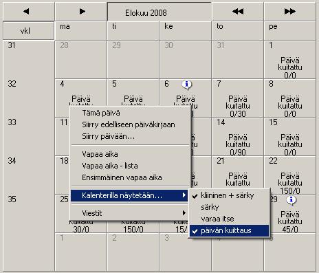 20 / 41 10.4. Työaika muuttui päivän kuittauksen jälkeen Kuitattuun päivään voidaan tehdä vielä aikavarauksia sekä lisätä suorittajalle työaikaa.