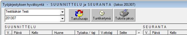 22 / 41 11.2. Työjärjestysten hyväksynnän ominaisuudet 11.2.1. Suorittajan ja jakson vaihto Käsiteltävää suorittajaa ja jaksoa voidaan vaihtaa haluttaessa.