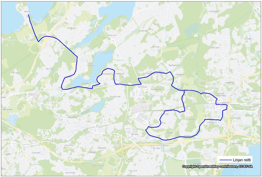 Liite 1-15 Linja 225(K) 225: Leppävaara Karakallio Viherlaakso Lippajärvi Högnäs 225K: Leppävaara Säteri Kilo Karakallio Viherlaakso Lippajärvi Högnäs 225/K 225 225K Linja 225(K) Ruuhka Päivä/ilta