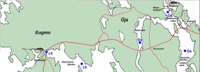 5 Kuva 1. Luodon Öjanjärven tutkimusalue ja vedenlaadun tarkkailun havaintopisteet.