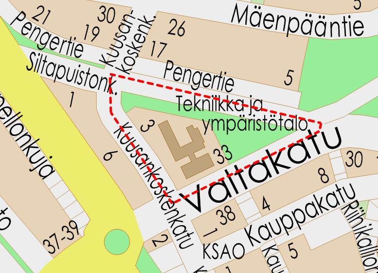Kouvolan kaupunki Kaupunkisuunnittelu OSALLISTUMIS- JA ARVIOINTISUUNNITELMA Liite 2 KUNNANTALO Asemakaavan muutos koskee kaupunginosan 21, Kuusankoski, korttelin 51 ja Kuusankoskenpuiston sekä