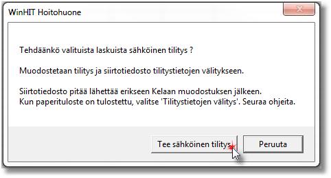 suorittaja on tehnyt hoitotyön. 1. Valitaan halutun suorittajan Lähtevät-oksa. 2.