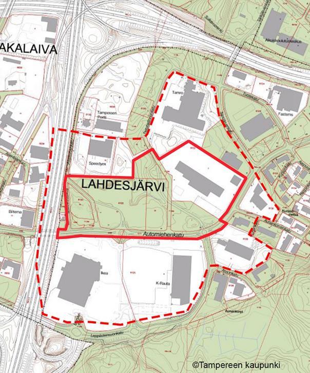 FCG SUUNNITTELU JA TEKNIIKKA OY Loppuraportti 3 (24) Lahdesjärvi, asemakaavamuutos: kaupallisten vaikutusten arviointi 1 SELVITYKSEN TAUSTA JA TAVOITTEET Tampereen kaupunki laatii asemakaavan