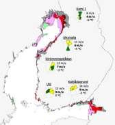 Yhteenjäätynyt ajojää Uusi jää Ohut tasainen jää Hauras