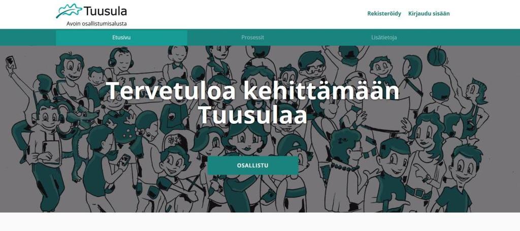 Osallistuva budjetointi kehittämisverkostoissa Tuusula ottaa käyttöön osallistuvan budjetoinnin toimintatavan ja sähköisen alustan vuoden 2018 aikana Uusi osallistumisalusta