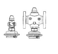 PAINE-EROSÄÄTIMET, VIRTAUKSENRAJOITTIMET Danfoss (IWKA) Paine-erosäädin AFPA (V230D04) Painekevennetty yksi-istukkainen läpivirtausventtiili. Avautuu paine-eron noustessa. Nesteille.