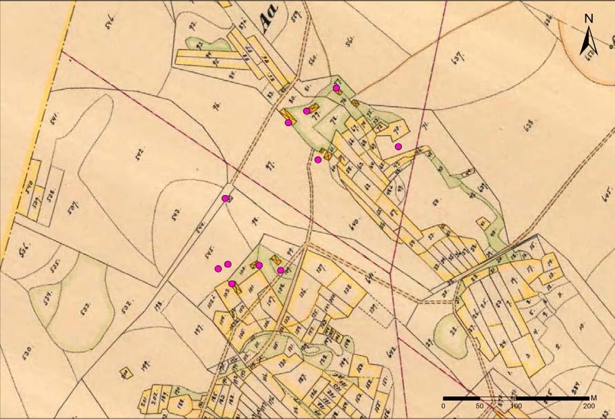 7 Kuva 2. Fjällbodan kartta vuodelta 1869.