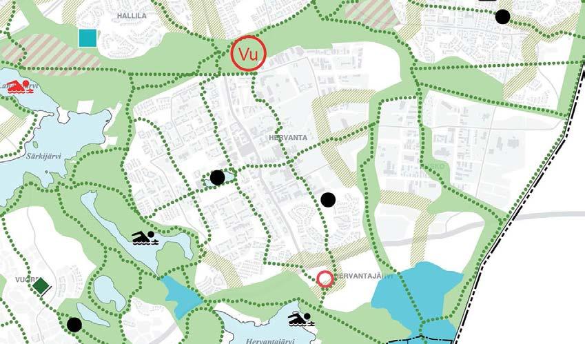10 Asemakaava-alueelle kohdistuvat seuraavat strategiset kehittämisperiaatemerkinnät: - Kasvun vyöhyke.