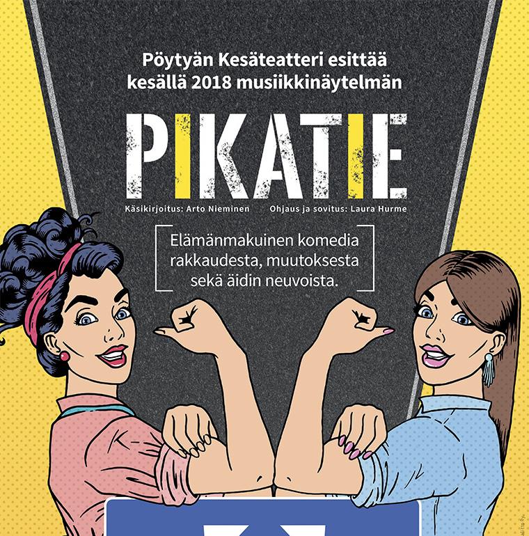 5 Kaksi retkeä kulttuurinälkäisille Tervetuloa kesäteatteriretkelle Pöytyälle! Musiikkinäytelmä Pikatie keskiviikkona 13.6 klo 19. Lähtö Märystä klo 17.30. Hinta: aikuiset 29 ja lapset alle 12 v.