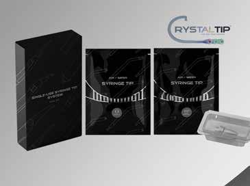 Crystal Tip Trial Kit Trial Kit sisältää 15 kpl Original-kärkiä, 15 kpl HP-kärkiä, valitsemasi adapteri-mallin ja käyttöohjeet kätevässä paketissa.