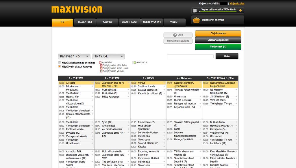 3 1.3 Maxivision boksin rekisteröiminen HUOM!