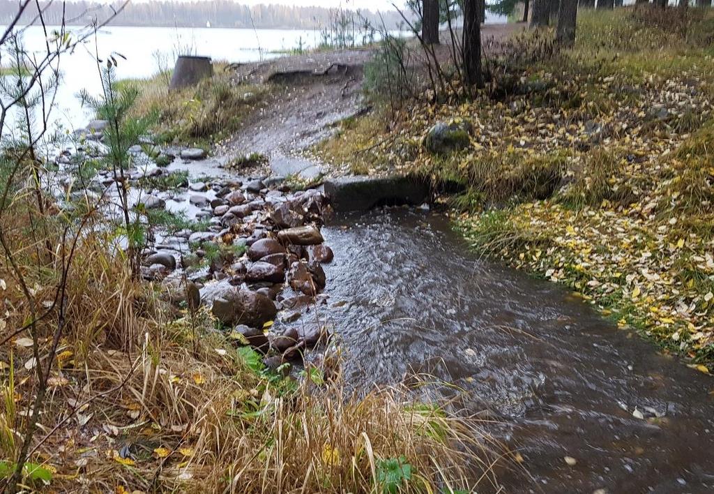 Tämä vastaa noin puolta kerran vuodessa tapahtuvan rankkasateen muodostamasta virtaamasta (2,65 m 3 /s, Taulukko 1).