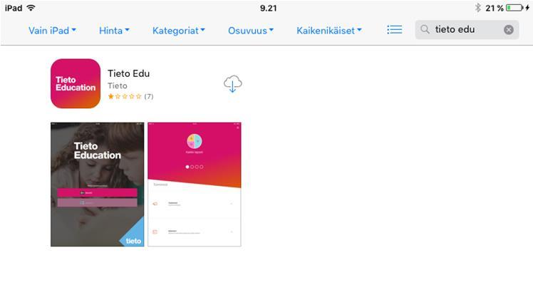 käyttöjärjestelmänä IOS 9.0 tai uudempi.