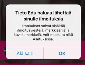 käynnistää Tieto edun kuvakkeesta.