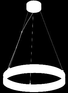 Valkoinen akryyli 60 KATTOVALAISIN Ø 60 cm 22 W