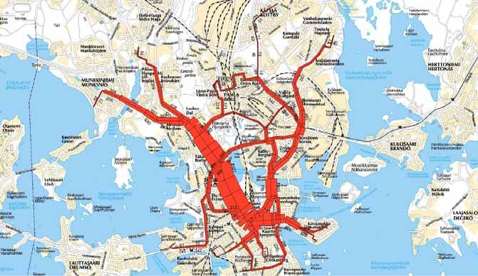 Linjaston yhteispituus on noin 85 kilometriä. Kokonaan uusi linja 9 aloitti liikennöinnin syksyllä 2008. Kantakaupungin raitiotieverkko laajentui Kamppiin ja Mikonkadulle 30