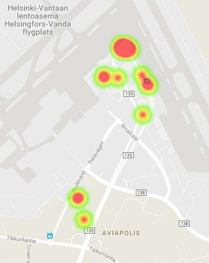 Aviapolis: voimakartta Tällä hetkellä ns.
