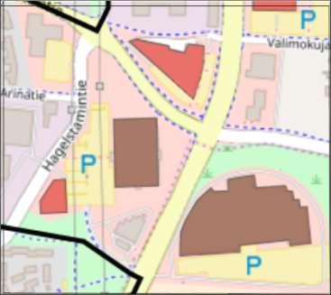 kuumia liikekortteleita (punaiset), joissa lauantaisin