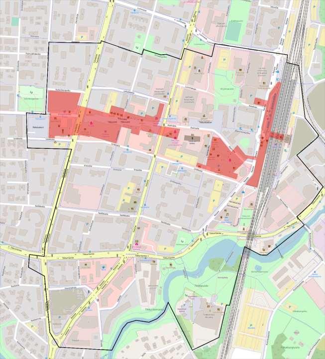 Tikkurila: liiketilat ja aluerajaus