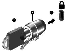 Valinnaisen vaijerilukon asentaminen HUOMAUTUS: Vaijerilukon tarkoituksena on vaikeuttaa tietokoneen väärinkäyttöä ja varastamista, mutta se ei välttämättä riitä estämään niitä.