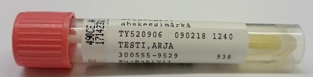 ensisijaisesti Portagerm-anaerobikuljetuspulloon. Portagerm-anaerobikuljetuspullo eswab, esim.