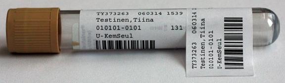 käsittely- ja lähetysohjeet, ellei viivakooditarrassa ole ohjetta - kaikkiin putkiin tutkimustarrat -