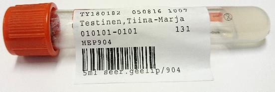 938, 904, 906) analysoitavien putkien tarroitusohjeita HIV- JA HEPATIITTI S-HIVAgAb, S-HBsAg, S-HBcAb, S-HBcAbM, S-HBsAb,