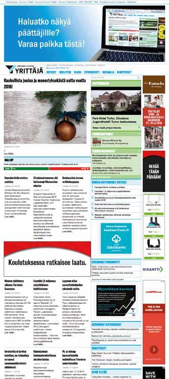 VERKKONÄKYVYYS 1. Varsinais-Suomen Yrittäjä -lehden nettisivut osoitteessa www.y-lehti.fi 7. 6. 5.