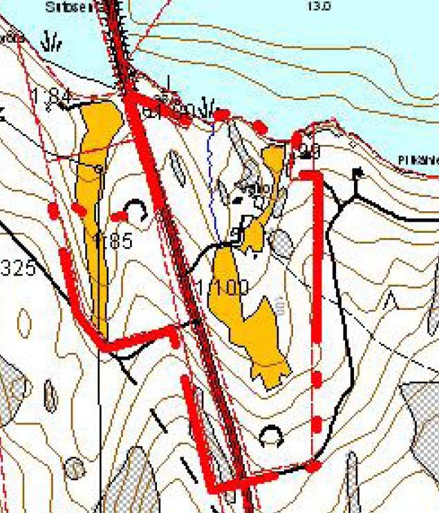 67080404.BJ 5 noro vanha havainto hirvenkellosta Luontoarvoiltaan huomionarvoiset kohteet selvitysalueella. LÄHTEET: Geologian tutkimuskeskus 2007: Geokartta-palvelu. http://geokartta.gtk.