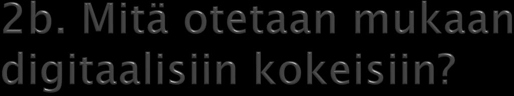 Oma kannettava tietokone Kuulokkeet (ei saa olla langaton) Hiiri (ei saa olla langaton) Koululla on varakoneita ja kuulokkeita Kynä ja kumi muistiinpanoja varten Taulukko ja laskin maantieteen