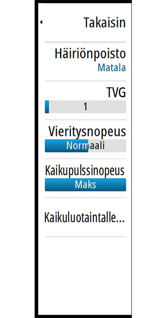 Lisäasetukset Lisäasetukset ovat käytettävissä vain, kun kohdistin ei ole aktiivinen.