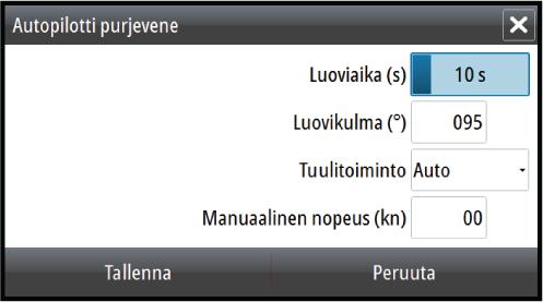 - Todellinen: säilyttää peräsimen poikkeaman.