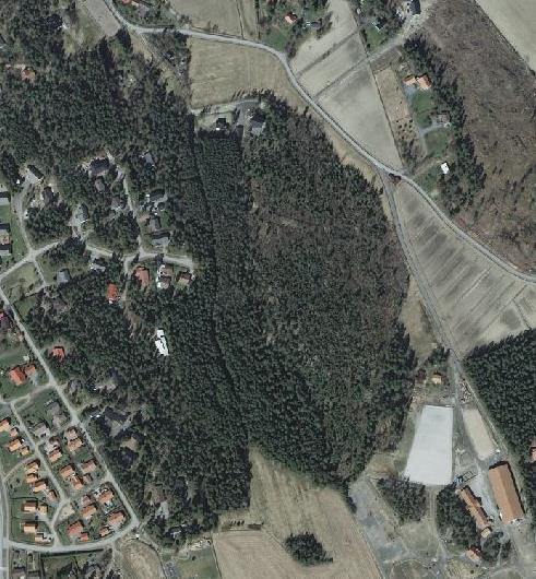 Setälän itäpuolelle. Mittakaava 1:16 000. Lähde www.retkikartta.