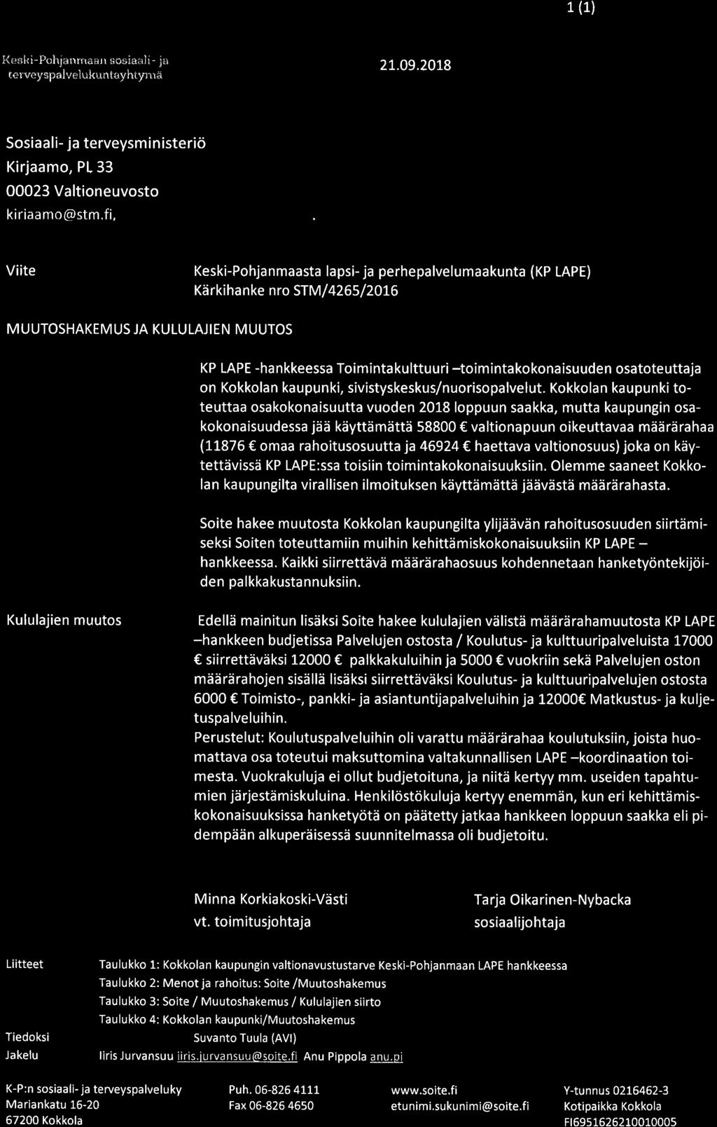 t soìte 1(1) I{cak i-foh.ianrr:axn s*:li*a} i -.in tc rvr.ytpa lveh; krrntilyht yrr ri 21.9.218 Sosiaali- ja terveysministeriö Kirjaamo, PL 33 23 Valtioneuvosto kiriaamo (astm.