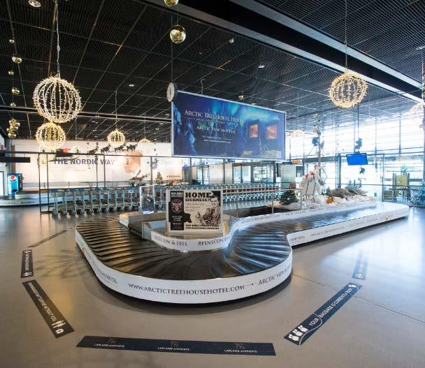 KNX-referenssikohde lentoasema Rovaniemen lent oaseman valaist us kohdillaan päivin öin Rovaniemen lent oaseman valaist ust a ohjaava KNX-automaatio on vapaut t anut t erminaalihenkilöstön valojen