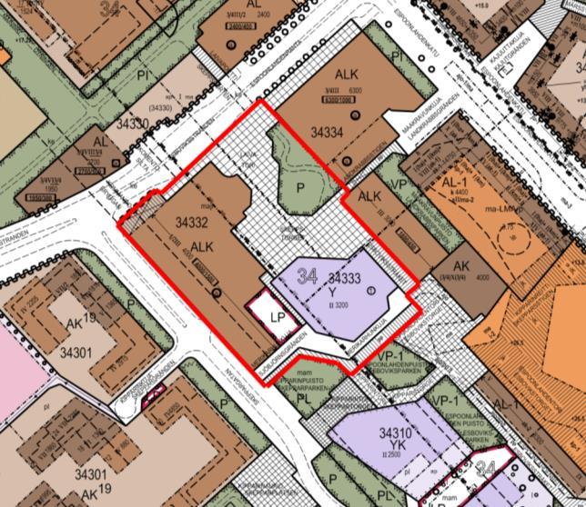 s. 3 / 9 Asemakaava Alueella on voimassa korttelit 34332 ja 34333, katuja torialueita sisältävä Espoonlahden keskus- asemakaava (410300), joka tuli lainvoimaiseksi 23.10.1979.