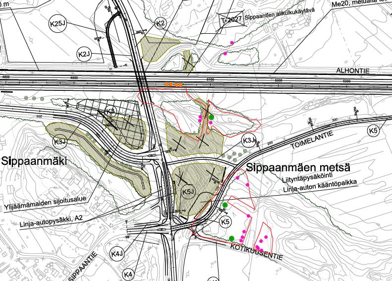 33 paanmäen metsän eteläosan lisääntymis- ja levähdyspaikkaa. Uuden sillan (S8) rakentaminen ja kehätien tiealueen leveneminen heikentää pohjoisosan lajin lisääntymis- ja levähdyspaikkaa.