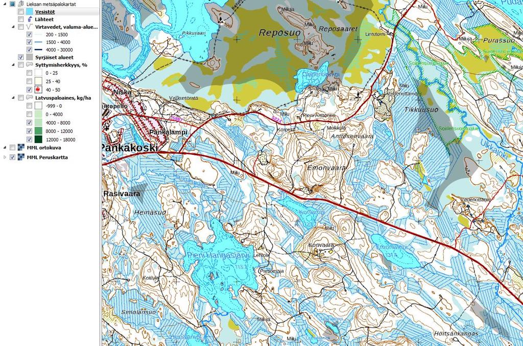 8 (10) Kuva 4. Syrjäiset alueet näkyvät kartalla varjostettuna 4.3 Toimitettu palokartta Hankkeessa tuotettu palokartta-aineisto toimitettiin erillisinä vektoritasoina palolaitokselle.