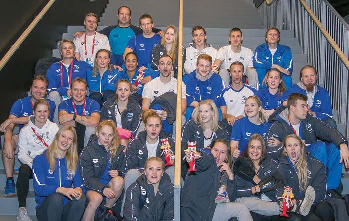 36 Vuosikertomus 2017 Suomen Uimaliitto 37 Uinnin nuorten maajoukkue Parauinnin nuorten maajoukkue TAVOITTEET Kilpailurutiinien vahvistaminen kansainvälisellä tasolla Testauksen tuoman tiedon